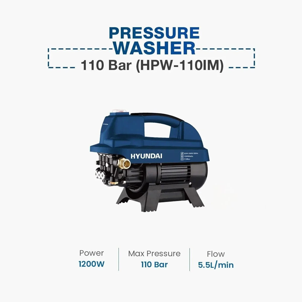Hyundai Pressure Washer 110 Bar (HPW110-IM)